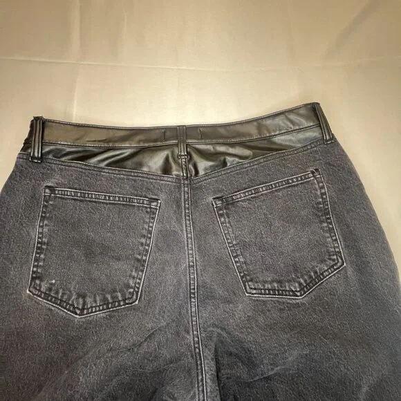 Abercrombie & Fitch '90s Relaxed High Rise Curve Love Jeans Washed Black - Picture 7 of 7